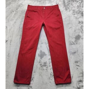 Levi's Jeans Mens 34X30 Red 511 Slim Trouser Cotton Denim Tapered Lightweight